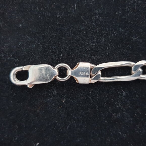 💎 Vintage Italy 925 Sterling Silver Medical Alert Bracelet — Stamped "F.N.A" 💎 - Picture 4 of 14